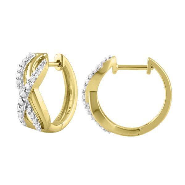10K 0.33CT D-HOOPS RDS "INFINITE" MICRO PRONG